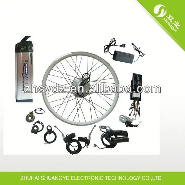 Shuangye 36V12ah Battery With Energy Efficient Brushless Motor Electric Bike Rear Wheel Conversion Kit