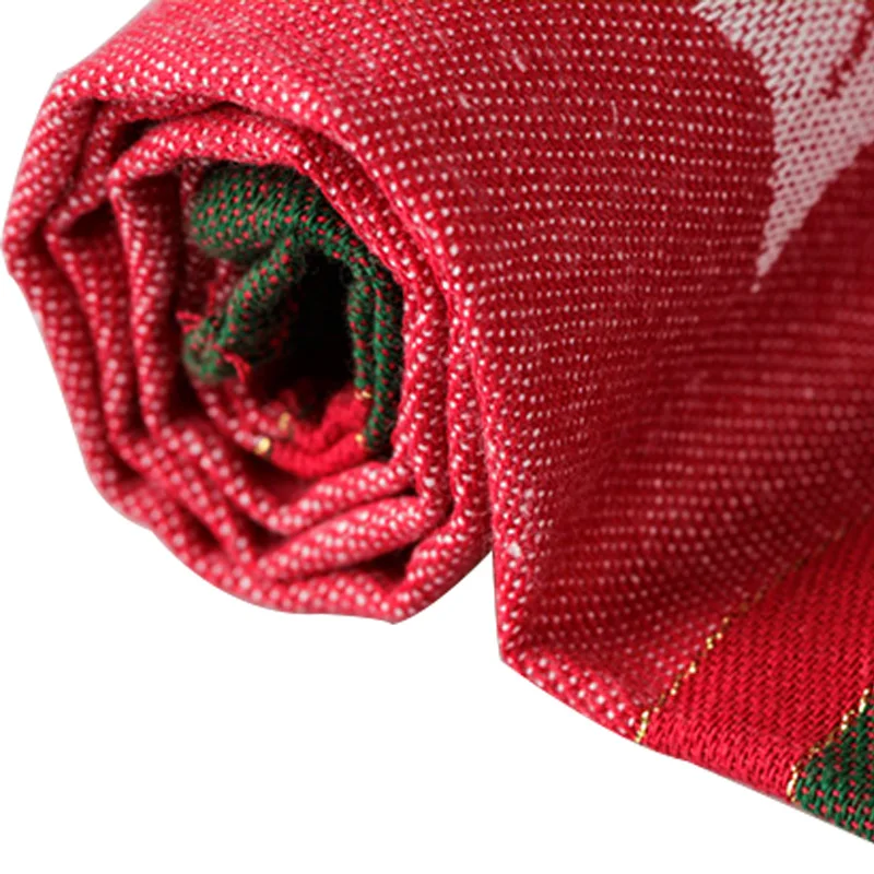 Рождественские небеленные хлопчатобумажные полотенца из жаккардового полотна на заказ