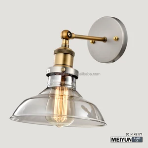 Adjustable Industrial Wall Sconce Vintage Wall Lamp Glass Wall Light Antique Balcony Edison Bulb Lamps