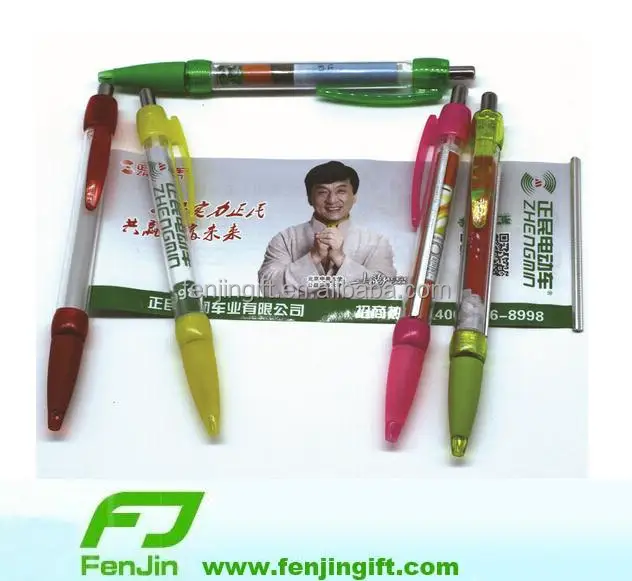Paper Scroll Pen Custom Plastic Scroll Banner Ball Pen With Full Print Pull Out Paper for Promotion