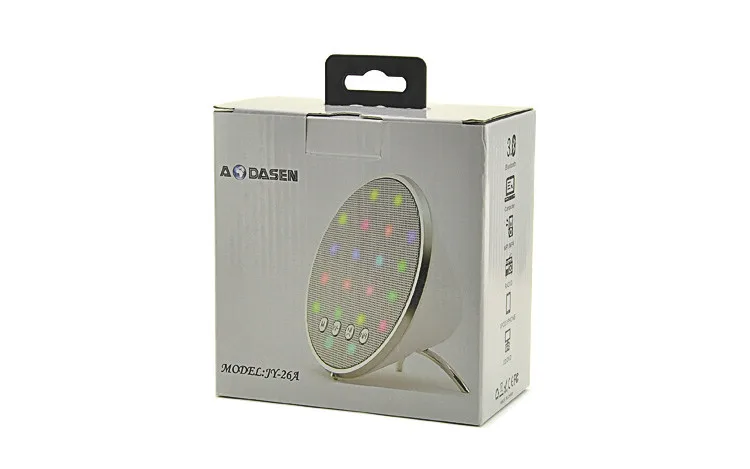 Новинка, милая Беспроводная колонка JY26A BT со светодиодной подсветкой, музыкальный проигрыватель, стереоколонка с басами и держателем