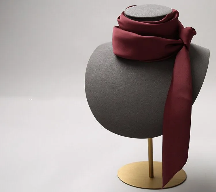 Fty Многофункциональный 9 однотонный Карманный носовой платок женский Шелковый квадратный шарф