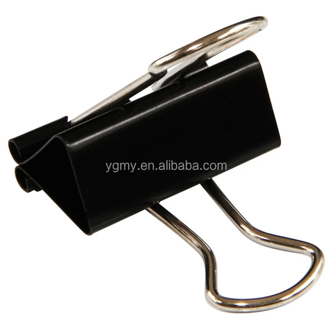 Металлические черные зажимы для записей, зажимы для записей в офисе