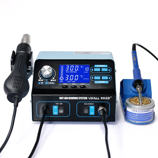YIHUA 992D+2in1 Multi-function Hot air Bga Soldering Desoldering Rework Station