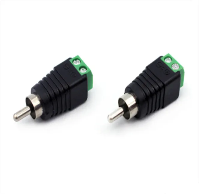 Conector RCA Plug Macho con Bornera CCTV