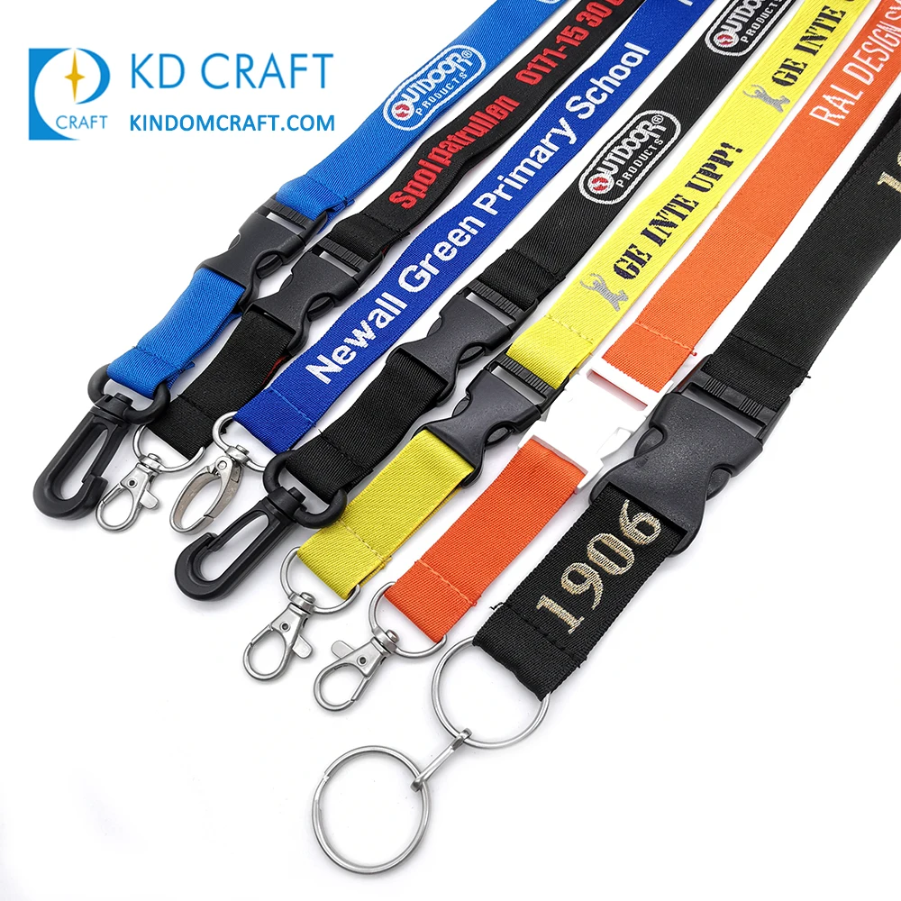 Высококачественный съемный шейный ремешок вышитый Жаккардовый Логотип персонализированный полиэфирный тканый шнурок на заказ