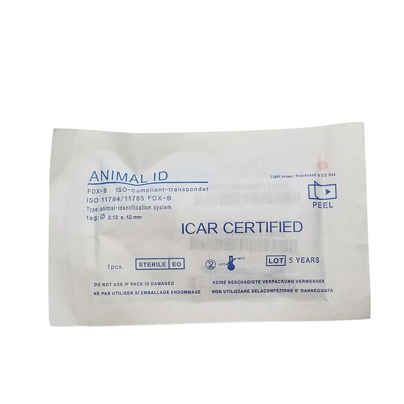 FDX-B 2x12mm Animal Tracking Chip Syringe ISO Standards