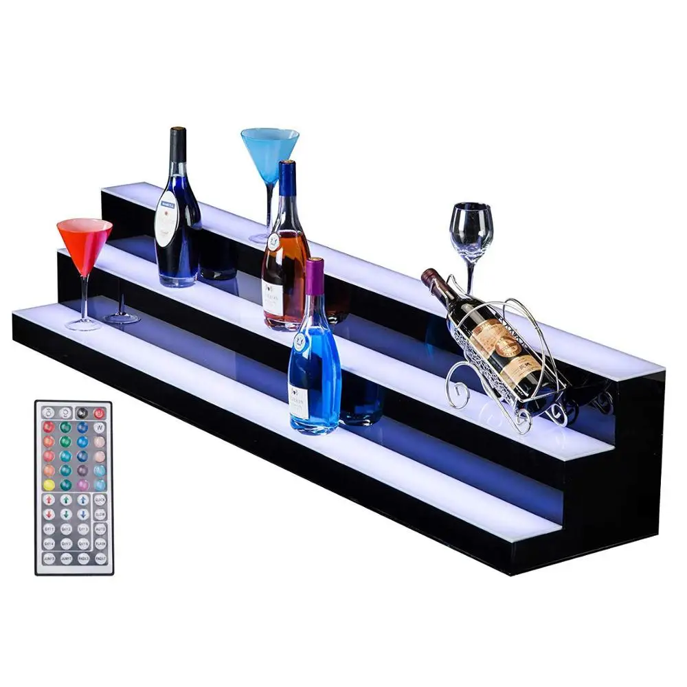 Acrylic Led Lighted Liquor Bottle Display Illuminated Stand Perfume