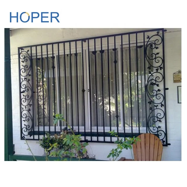 Aluminum Double Glass Sliding Window Security bar