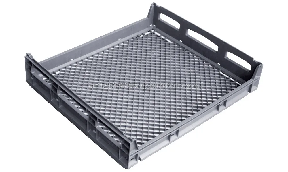 690x445x180mm Reusable Mesh Stackable Hygenic Plastic Bread Crate