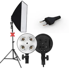 Photo Video Studio 4 lights softbox * 1 50 x 70CM 4in1 4x head Reflective Materials E27 Ceramic Interface Photo studio