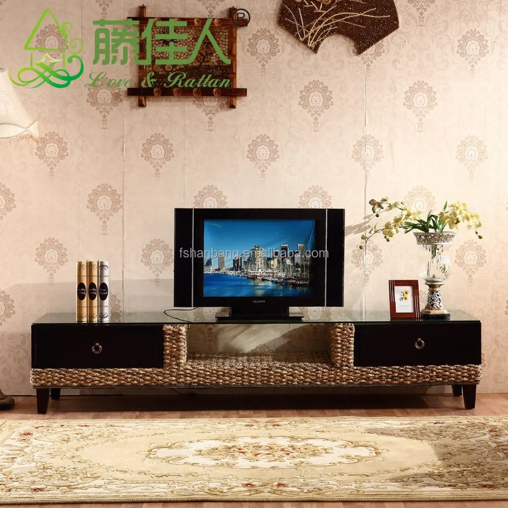 Tropical Rattan And Wooden Tv Stand Buy Rattan Tv Stand