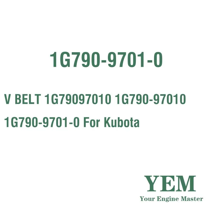 V BELT 1G79097010 1G790-97010 1G790-9701-0 for Kubota