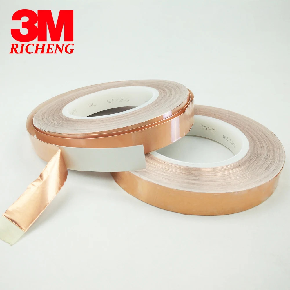 1181 Series 2.6 mil EMI Shielding Copper Foil Tape with Conductive  Adhesive, 1/2 x 18