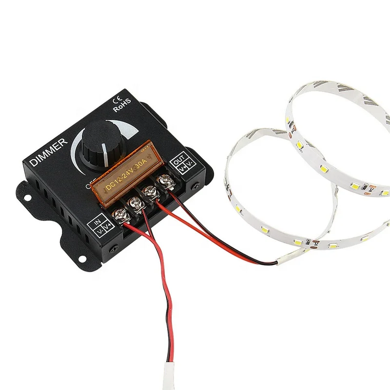 12v-24v 30A Led Switch Dimmer Controller Fonctionnement Manuel Pour Strip Light Single Color Variateur 12v Led Dimmer Funk 24v Touch 24 Volt Inline Switch Cct Rohs Single Color