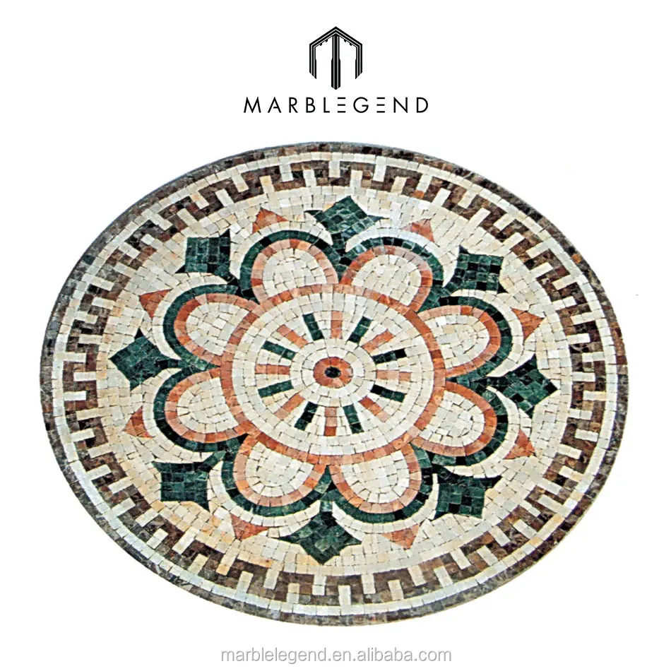 タイル円形ユニークなデザインコンセプトモザイクメダリオン床パターン Buy モザイクタイル タイルラウンドモザイクメダリオン床パターン Product On Alibaba Com