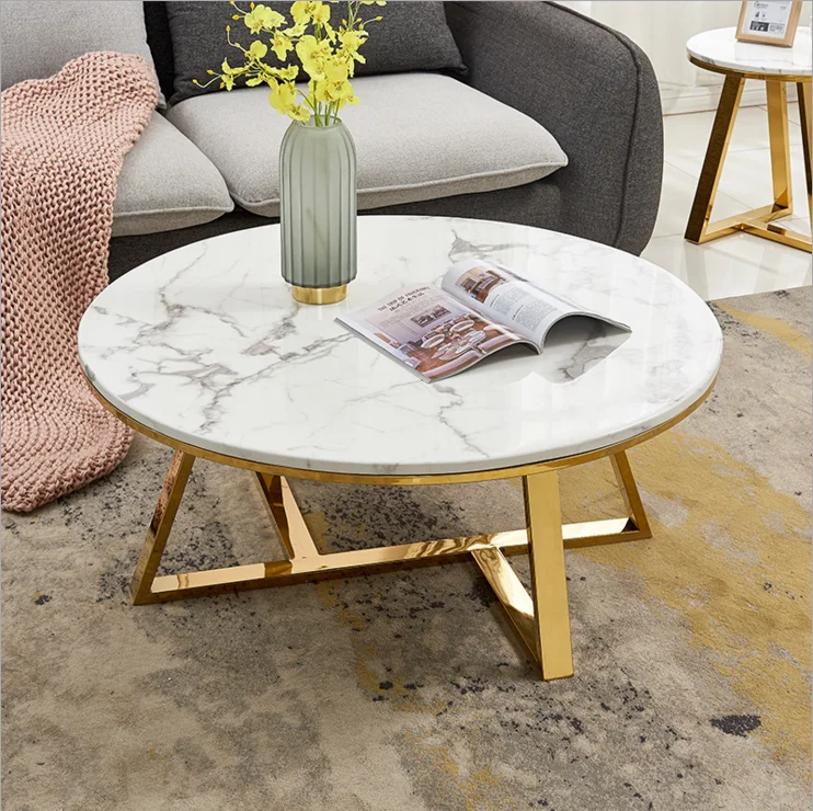 marble top round center table