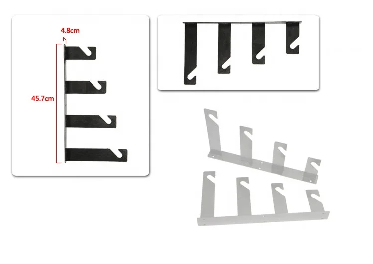 Photography 4 Roller Wall Mounting Manual Background Support System for Muslin Paper Backdrop