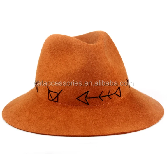 orange fedora hunting hat