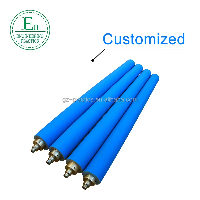 High Precision Heavy Duty Pu Polyurethane Roller Rubber Part Urethane Roller with 6204 Bearing