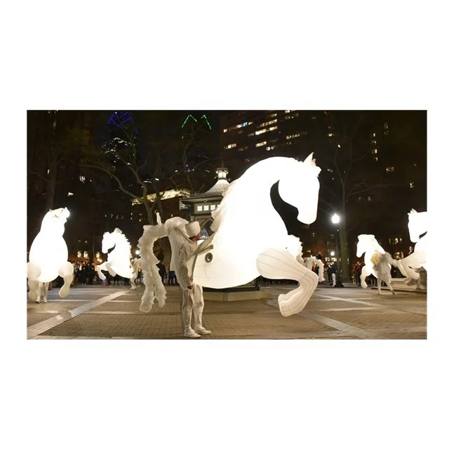 Lot De 4 Ballons Tête De Cheval Gonflables - 95x33 Cm - PVC - Pour Fête Enfant, Anniversaire, Déco - 8