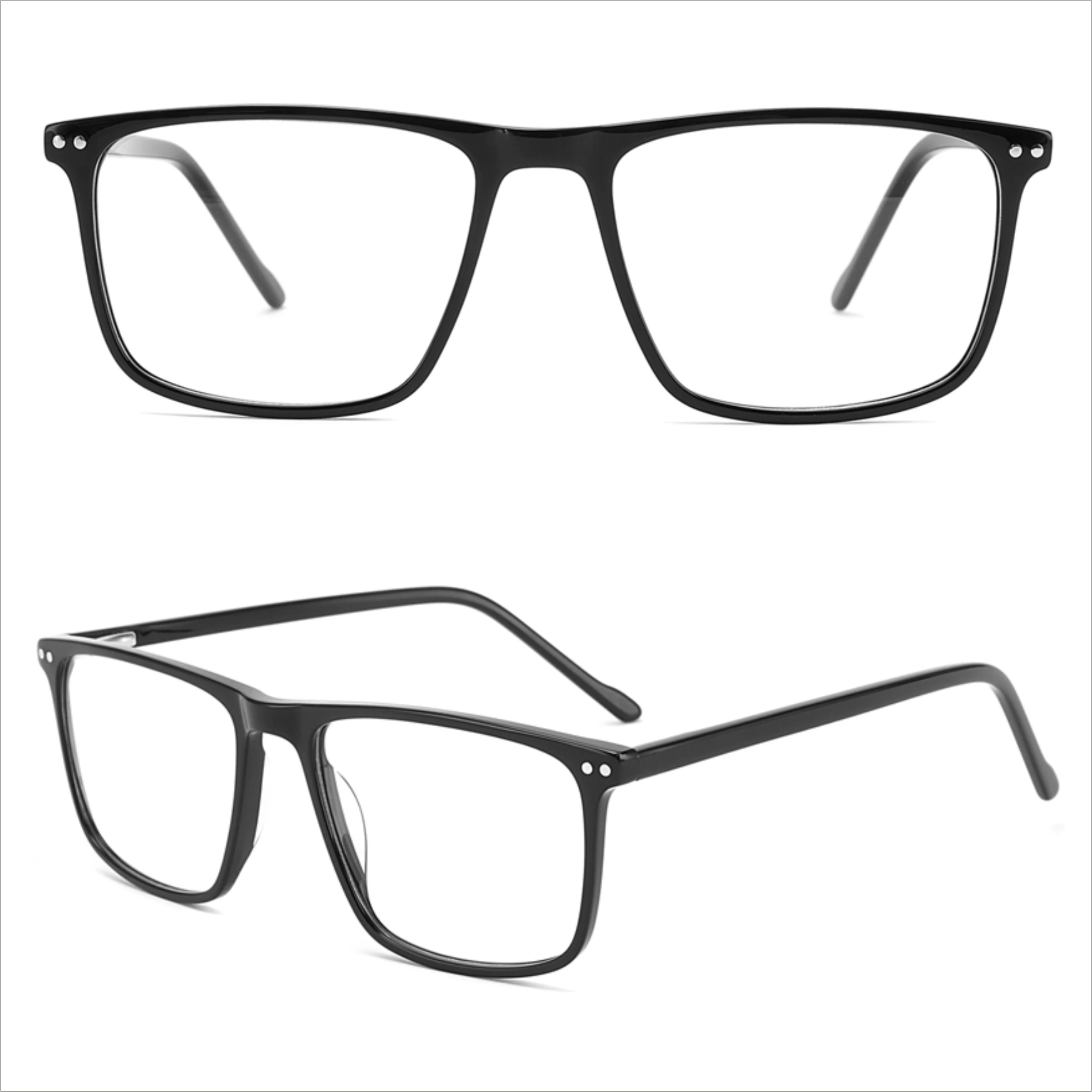 Ultra thin colorful square eyeglass frames italy design acetate