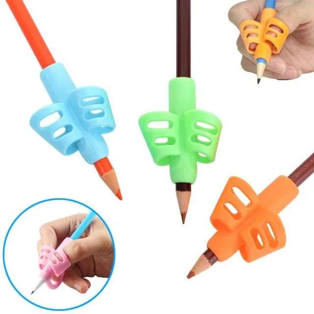 4PCS Two-finger Grip Pencil Holder Writing Hold Pen Aid Grip Posture Correct US 