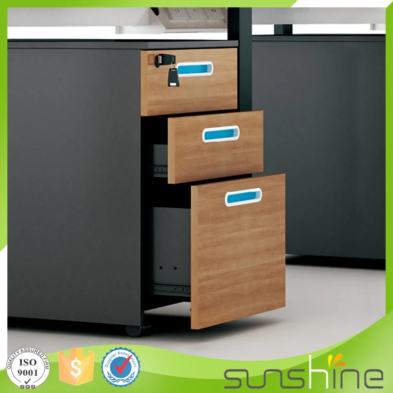 Partisi Layar Workstation Kantor Kayu Modular