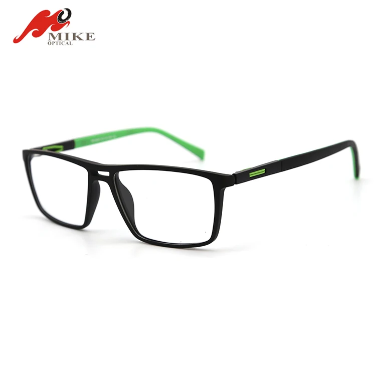 Lightest Tr90 Glasses Plastic Frame with Slim Temples Double Bridge Eyewear for Men