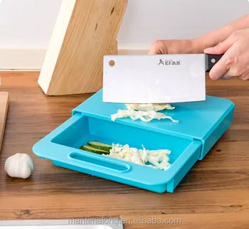 Planche à Découper Multifonctionnelle 4 En 1 Avec Panier Égouttoir Pliant Pour Légumes Et Fruits