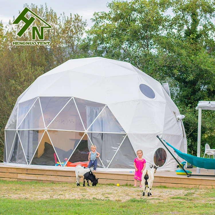 4人用UV耐性ツーリストリゾートグランピングドームテント屋外キャンプ