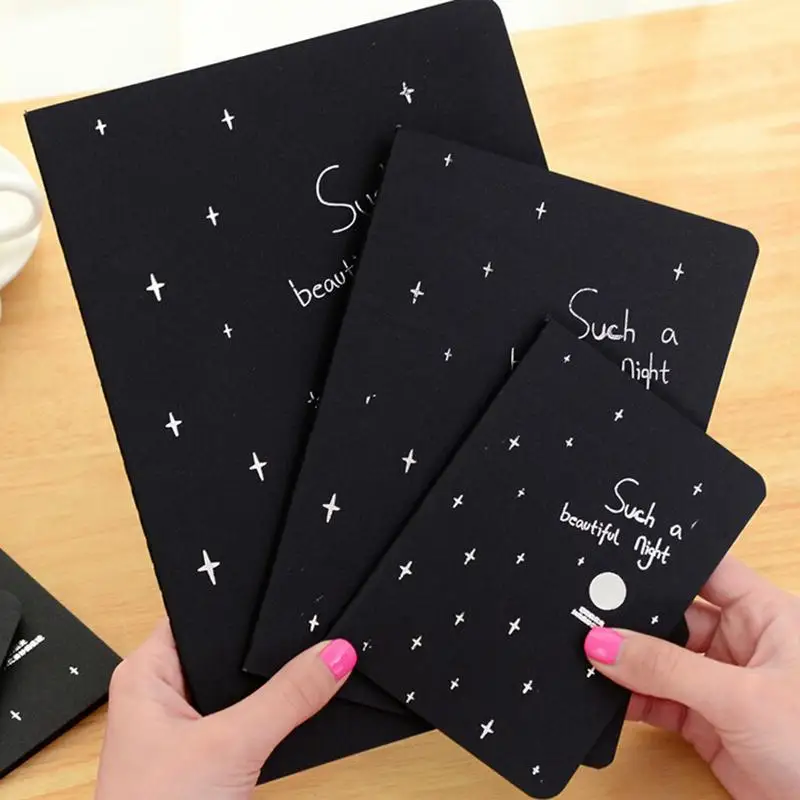 Блокнот из черной бумаги для рисования, офисные и школьные принадлежности для рисования скетчей и граффити, 16 к, 32 к, 56 к, подарки