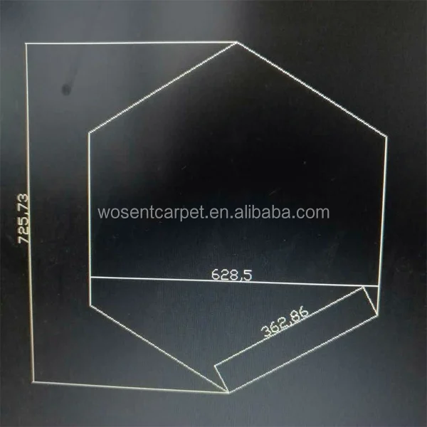 Modern Stripe Design Hexagon Carpet Tile for Floor Office Carpet