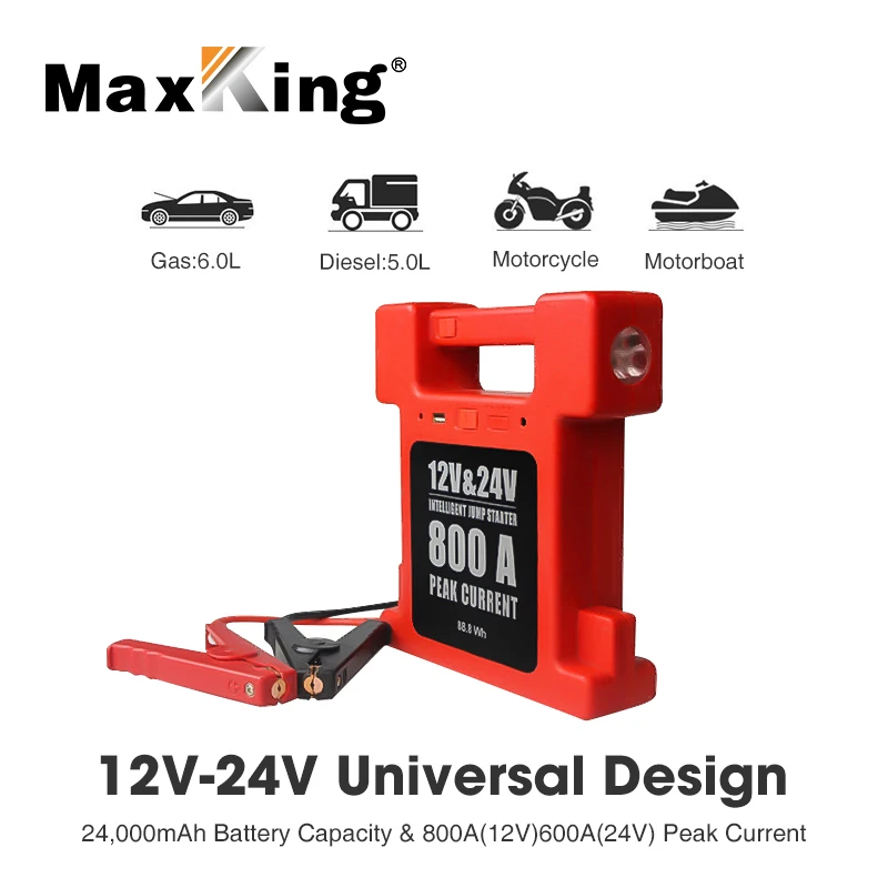 2000mAh 12V/24V ジャンプスターター ピーク電流1500A | ジャンプ