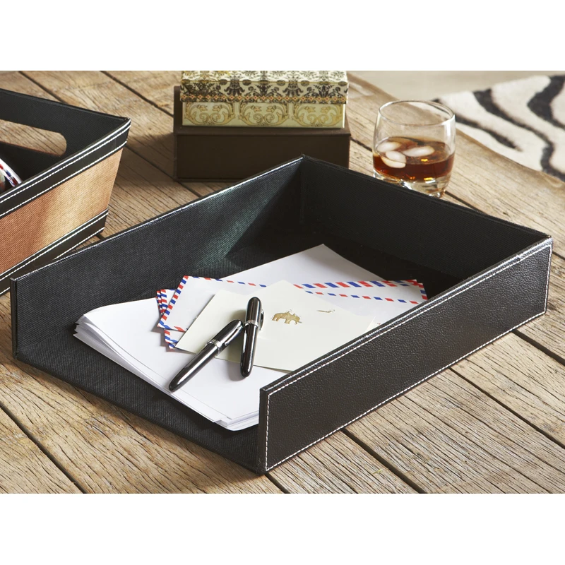 Easy Shuffle Opening Faux Leather Letter Document Tray Buy Leather Letter Tray Letter Tray Document Tray Product On Alibaba Com