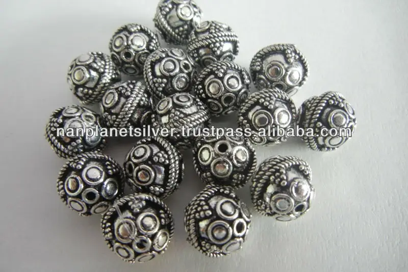sterling silver bali beads