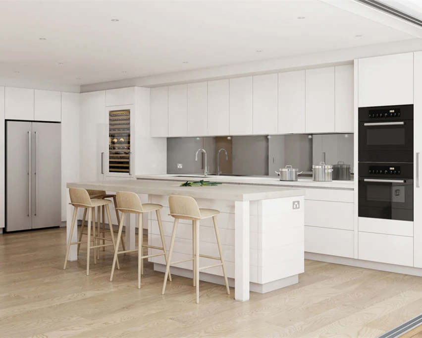 Vermont Project in Perth Australia White Modern Two Pack Paint Kitchen Cabinet Design