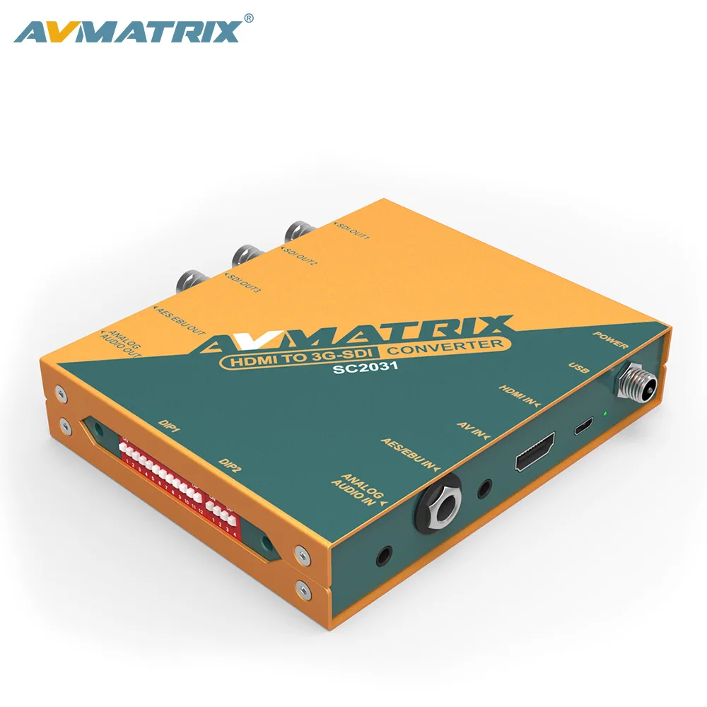 AVMATRIX Scale HDMI to SDI Converter with Audio/AES/EBU Embedded