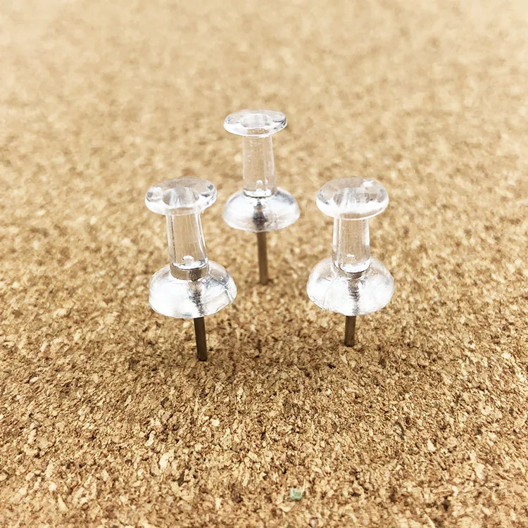 Прозрачная пластиковая головка стальная точка 300 штук баночка упаковка набор