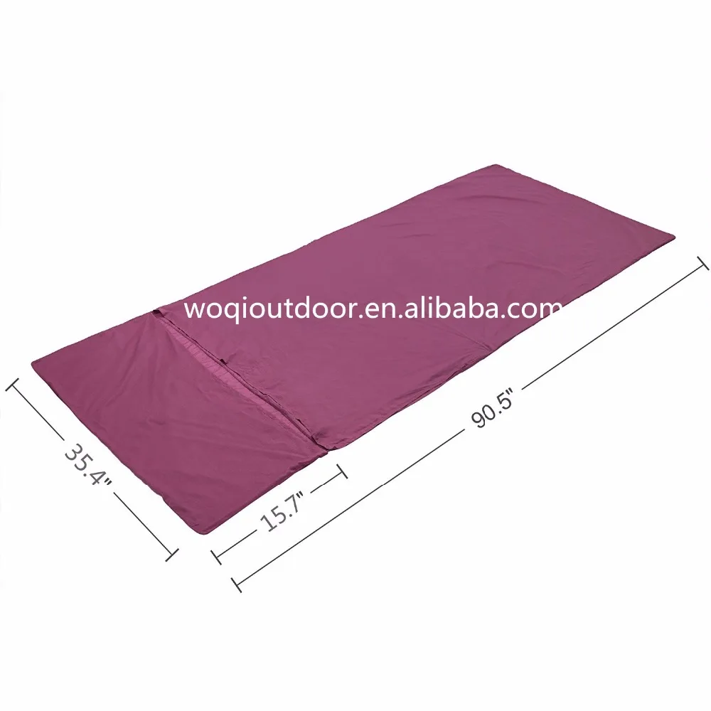 Woqi High Quality Envelop Shape Warm and Soft Silk Sleeping Bag Liner