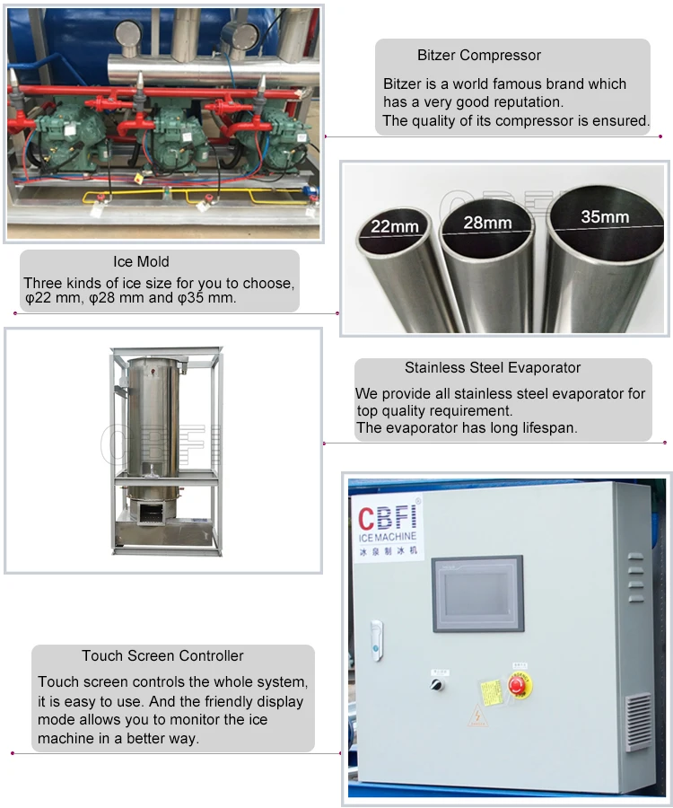 Cbfi Tube Ice Machine Price 1 Ton 3 Ton 5 Ton 10 Ton Buy Tube Ice