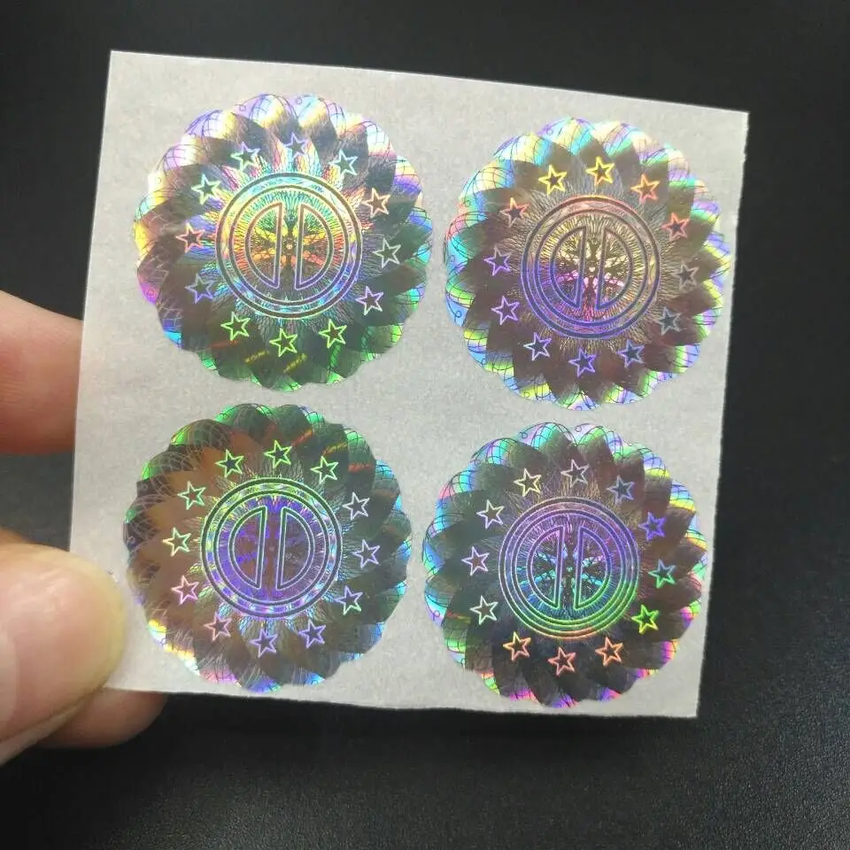 Custom silver hologram security sticker