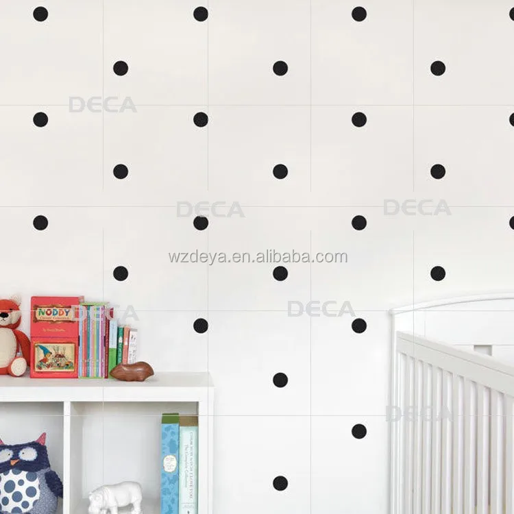 Золотые самодельные настенные наклейки в горошек для детской комнаты, съемная виниловая бумага для детской комнаты, настенные художественные наклейки для украшения дома