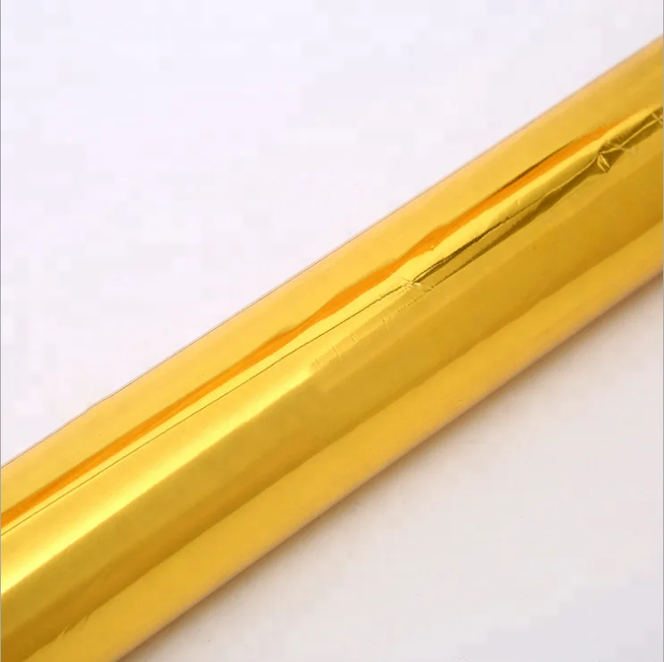 Papel De Estampado En Caliente, 1 Rollo Dorado + 1 Rollo Plateado De 3 Pulgadas X 400 Pies, Papel Dorado Anodizado De Transferencia De Calor De Poliuretano Para Máquina De Estampado