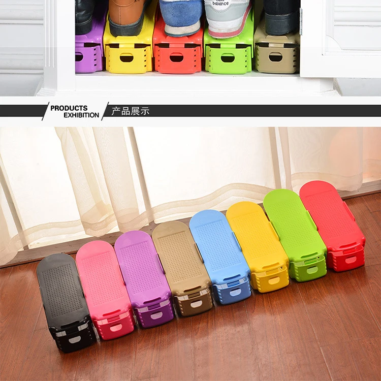 10 x Adjustable Shoe Slots Organizer Space Saver Storage Slot Shoe Rack Holder