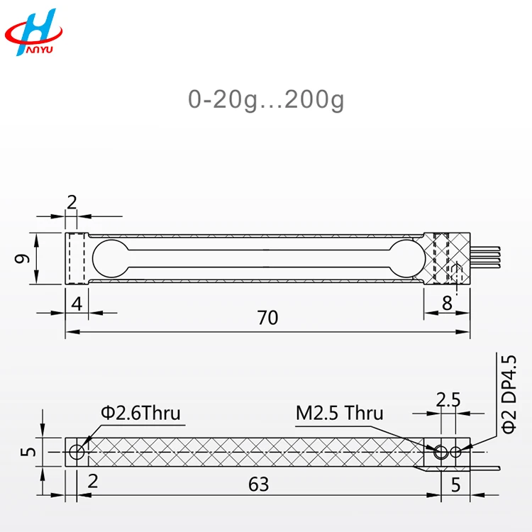 AMV Pocket scale micro Miniature load cells 20g 30g 50g 100g 200g