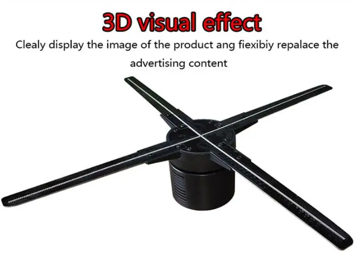 3d голографический вентилятор, 50 см, голографический 3D-дисплей, 4 лопасти, дисплей, 512 лампочек, светодиодный вентилятор, разрешение 512P, 3d рекламный плеер