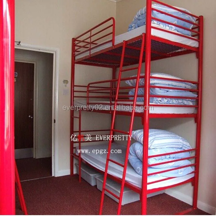 
 Дешевая современная прочная металлическая трехъярусная кровать на 3 человек  