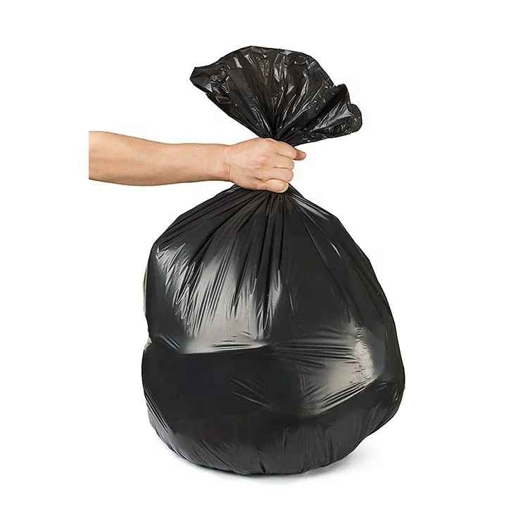 Poubelle noire pliable à fermeture thermique biodégradable, sac poubelle en  plastique de 40 à 45 gallons