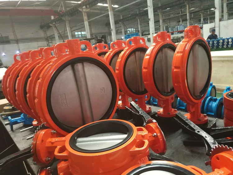 Dn350 Epdm Rubber butterfly Valve with Rotork Worm Gear Chain Wheel